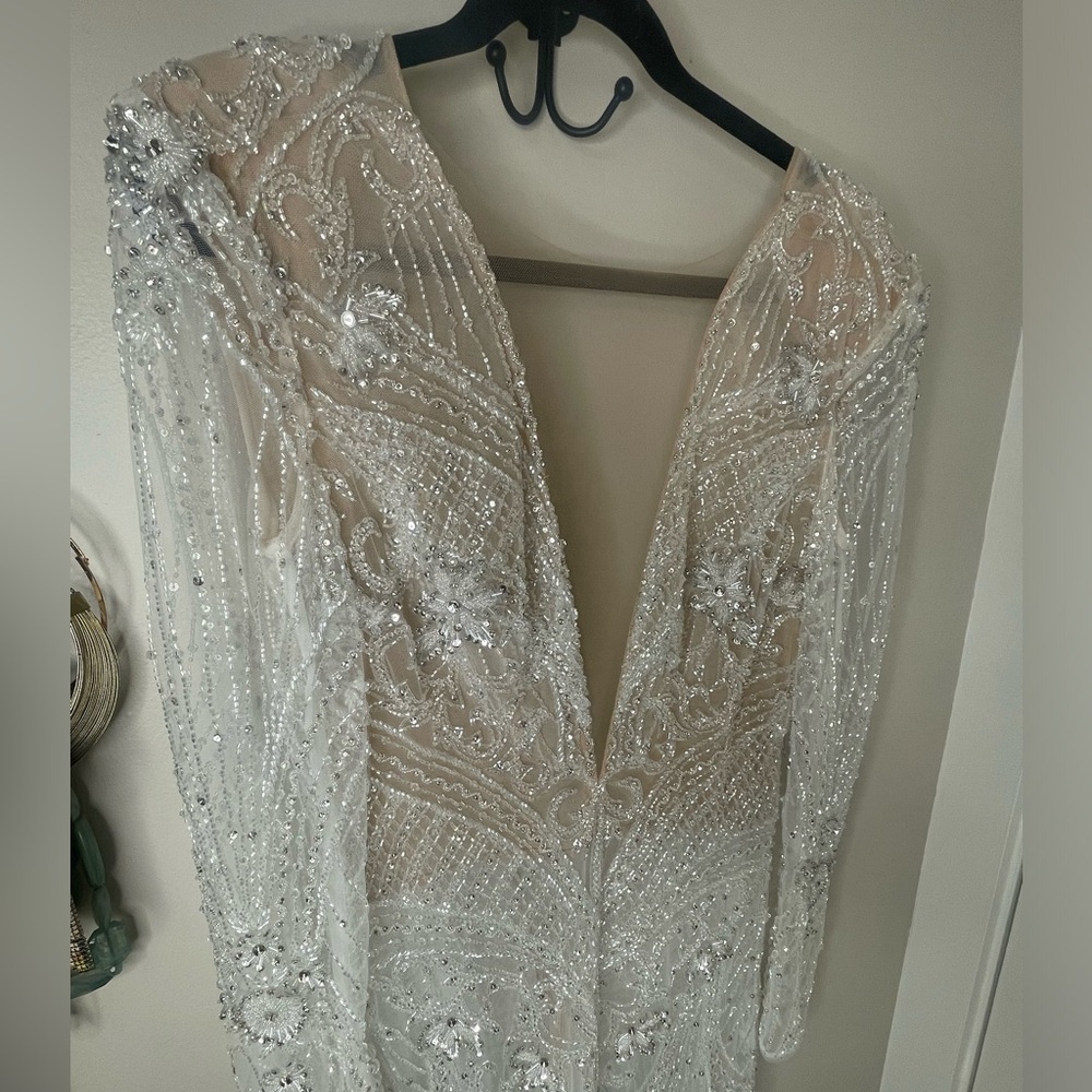 Albina Dyla inspired Couture Custom Lace Beaded Wedding/Prom Gown - Picture 11 of 13